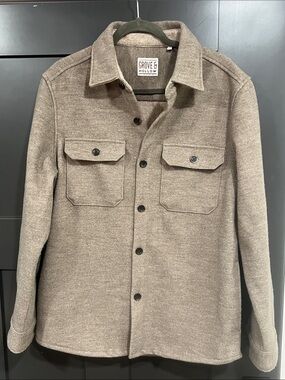 Grove & Hollow Men's Taupe Jacket with Chest Pockets